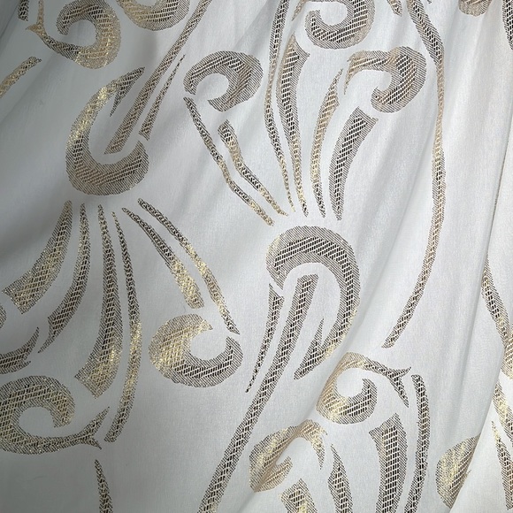 White with Gold detail prom dress - Picture 3 of 4